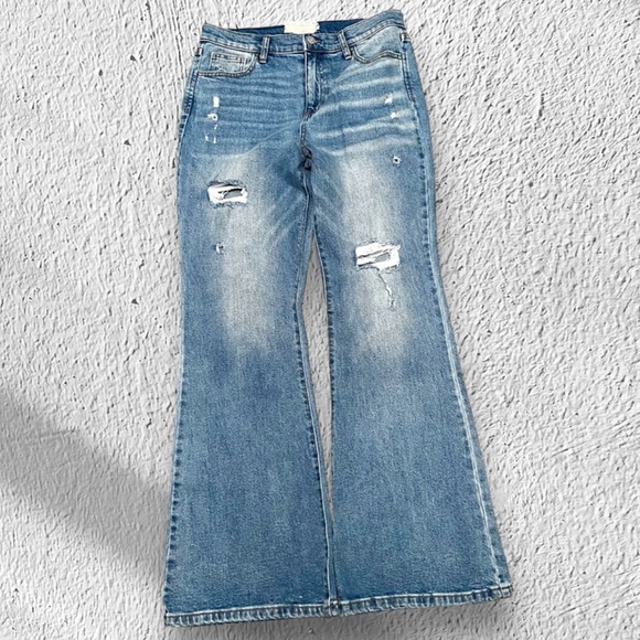 Altar'd State Denim - Altar’d State Galveston sz 30/11 High Rise Flare Distressed Jeans